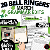 ELA MARCH Morning Work Language Arts Bell Ringers Grammar 