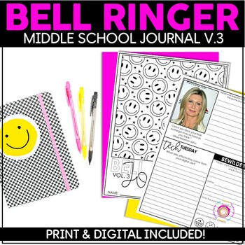 Preview of ELA & MATH Bell Ringer Journal Vol.3 | Upper Elementary Paper, Digital, Editable