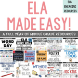 ELA Made Easy: Language Arts Full Year VALUE Bundle