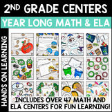 Math and Reading Seasonal Centers and Games for 2nd Grade 