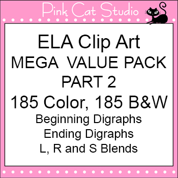 Preview of Consonant Blends & Digraphs Clip Art - ELA Mega Bundle Part 2