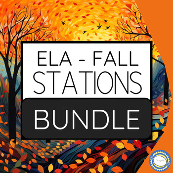 Preview of ELA Middle School FALL STATIONS Bundle - Small Groups Made Easy!