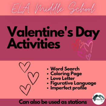 Preview of Valentine's Day Activities - Middle School