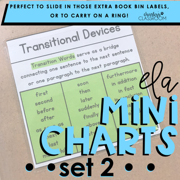 Preview of ELA Mini Charts | Set 2 (Mini Anchor Charts)