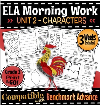 Preview of ELA Morning Work Compatible with Benchmark Advance 2022 Grade 3 Unit 2