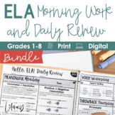ELA Morning Work and Daily Review BUNDLE Grades 1-8 I Goog