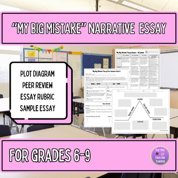Preview of ELA Narrative Essay - My Big Mistake Writing Prompt