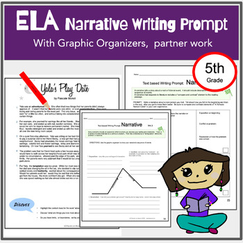 Preview of ELA Narrative Writing prompt,  sentence structure,  test prep, homeschool