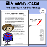 ELA Narrative writing prompt,  sentence structure,  test p