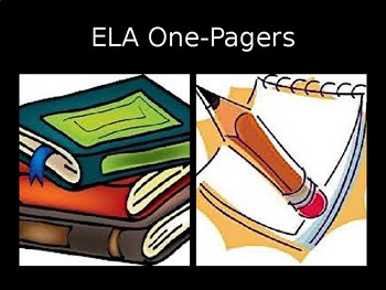 Preview of ELA One Pager PowerPoint