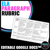 ELA Paragraph Writing Rubric | Evidence, Analysis, Structu