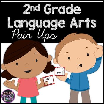 Preview of 2nd Grade ELA Centers - 2nd Grade Language Skills Match Ups - 2nd Grade Centers