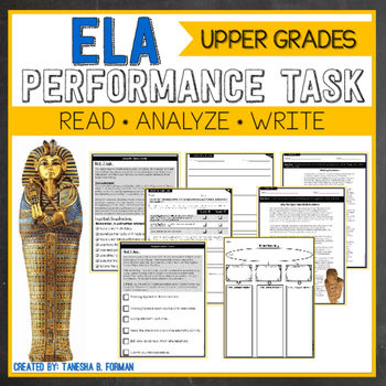 Preview of ELA Performance Task - Ancient Egypt