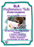 ELA Performance Task: Citing Evidence