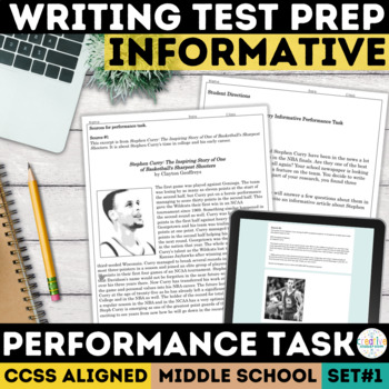 Preview of SBAC & CAASPP Performance Task ELA Writing Prompt & Evidence Test Prep