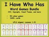 ELA, Phonics Center, I Have Who Has, 52 games, UFLI 1-91 a