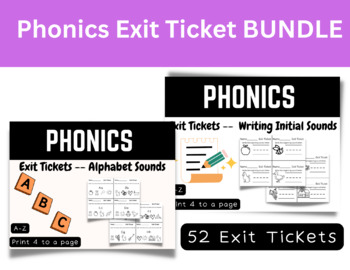Preview of ELA Phonics Exit Ticket ** BUNDLE** FORYOU23