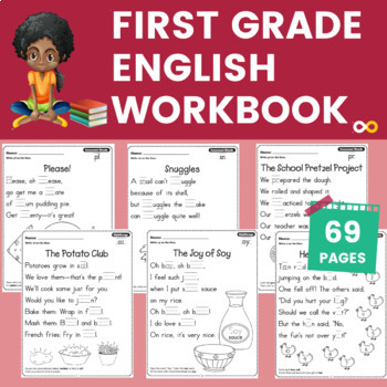 Preview of Full English Workbook for Preschool to First Grade