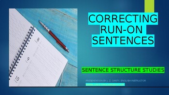 Preview of ELA PowerPoint ~ Fixing Run-Ons w/ Commas, Semicolons, Coordinating Conjunctions