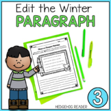 ELA Practice - Edit the Winter Paragraph CCSS Printable