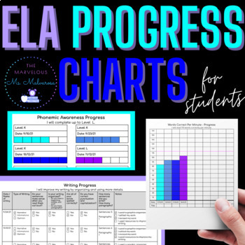 Preview of ELA Progress Charts - Student Facing Tasks