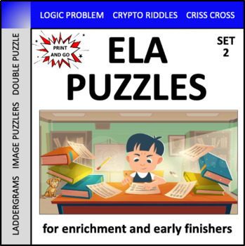 Preview of ELA Puzzles: Set 2 - language arts enrichment for early finishers