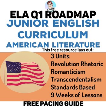 Preview of ELA Q1 Roadmap for Junior English American Literature Curriculum