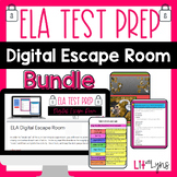 ELA & READING REVIEW - TEST PREP DIGITAL ESCAPE ROOM BUNDLE
