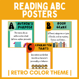 ELA Reading Alphabet Posters | ABC Retro Theme | Classroom