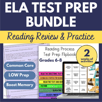 Preview of ELA Reading Test Prep Passages Games Activities - Reading Comprehension