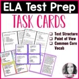 ELA Reading Comprehension Test Prep - Review Task Cards