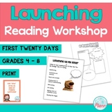 ELA - Reading Workshop Set-up, 1st 20 days - Grades 4-8