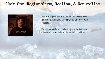 Preview of ELA Realism, Regionalism, and Naturalism UNIT PLAN 20+ Activities