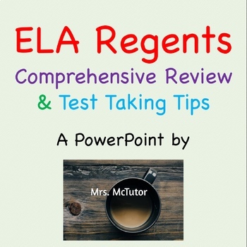 Preview of Common Core ELA Regents Review and Test Taking Tips - Comprehensive Powerpoint
