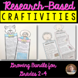 ELA Research-Based Craftivity GROWING Bundle for Grades 2-4