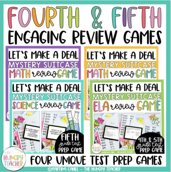 Preview of ELA Review Game Math Review Game Science Review Game for Fourth and Fifth Bundle