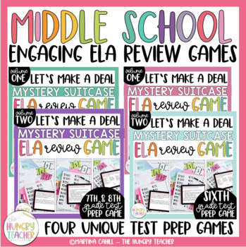 Preview of ELA Review Game for Middle School ELA Test Prep Sixth Seventh and Eighth Bundle