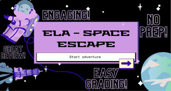 Preview of ELA Review (Literary elements, devices) Digital Escape Room