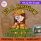 Whodunit Reading Comprehension Review Escape Room & Websca