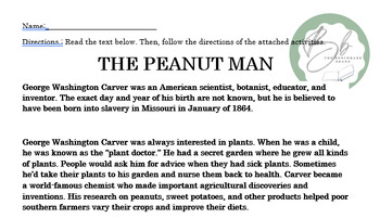 Preview of ELA Review- The Peanut Man