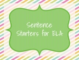 ELA Sentence Starters Set