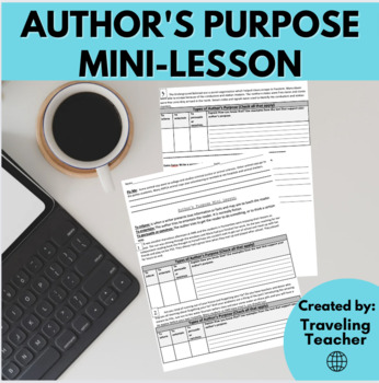 Preview of ELA Skills: Author's Purpose: Test Prep, Reading Passages, Printable Worksheets