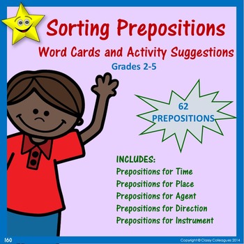 Preview of Prepositions Word Cards and Activities