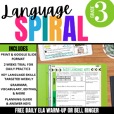 ELA Spiral Review: Free Grammar & Language Arts Morning Wo