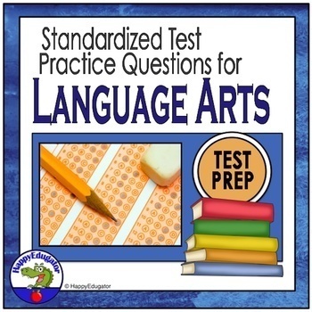 Preview of ELA Standardized Test Prep PowerPoint Language Arts Review with Easel Assessment
