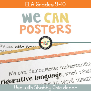 Preview of ELA Standards Posters 9th - 10th Grades