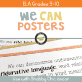 ELA Standards Posters 9th - 10th Grades