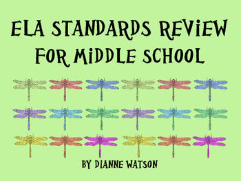 Preview of ELA Standards Review For Middle School