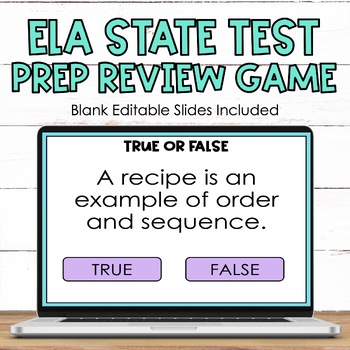 Preview of ELA State Test Prep Review Game : End of Year Review Game