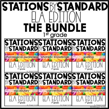 Preview of ELA Stations by Standard Bundle First Grade